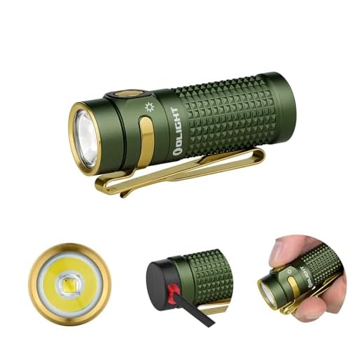 OLIGHT Baton 4 LED kleine Taschenlampe wiederaufladbare bis zu 1300 Lumen, 170 Meter Leuchtweite Superhelle mini Handlampe mit 6 Modi, 30 Tage Laufzeit stark Flashlight IPX8 für Alltag OD Grün