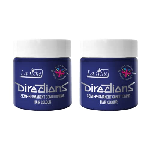 2 x La Riche Directions Semi-Permanent Hair Color Bote de 100 ml (Neon Blue)