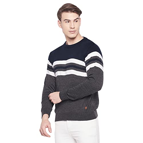 Image of Duke Stardust Men Full Sleeve Round Neck Sweater (SDS8099 Anthra L)