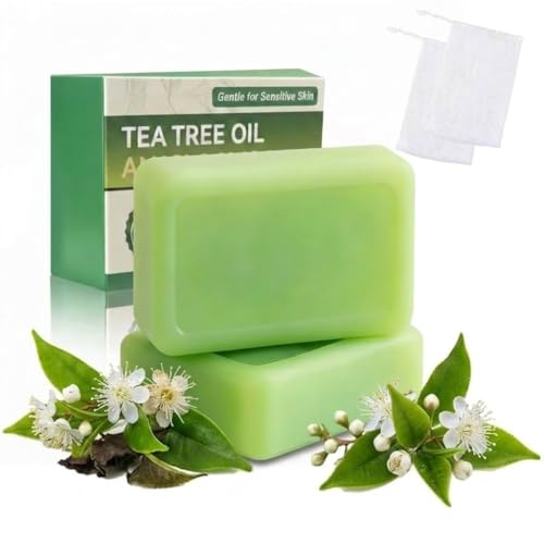 Tea Tree Soap 2-Pack with Foaming Net