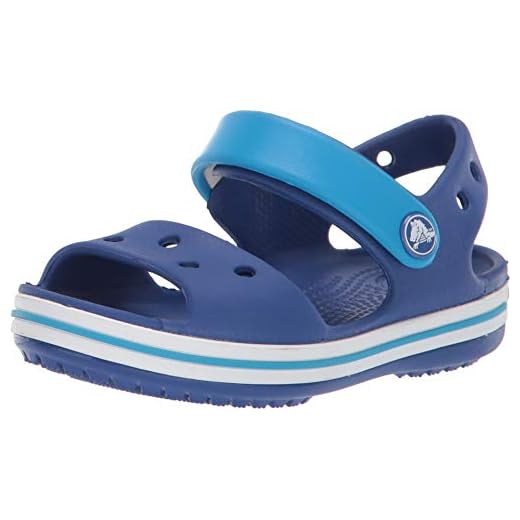 Crocs unisex barn Crocband Kids Peeptoe sandaler, Blå cerulean Blue Ocean - 22/23 EU