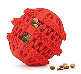 Idepet Dog Treat Ball Chew Toy Ball for Pet Dogs Puppy Cat Non-Toxic Bite Resistant Dog Food Treat...