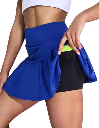 MIER Tennis Skirts for Women Pleated Golf Skirt with Liner Pocket High Waisted Athletic Skort for Running Workout Sports3