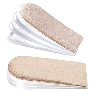 StarJungle Adjustable Orthopedic Heel Lift Inserts, 1/4″ to 1″ Gel Shoe Heels Inserts for Leg Length Discrepancies. Height Increase Insole (Women 9-13 / Men 8-12)