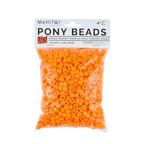 Luxury Jewelry Craft 1k Kees Orange Pony Beads - Mahitoi US Basics - 9mm