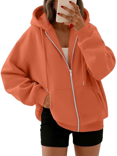 Image of Trendy Queen Womens Oversized Zip Up Hoodies Y2K Fall Sweatshirts 2026