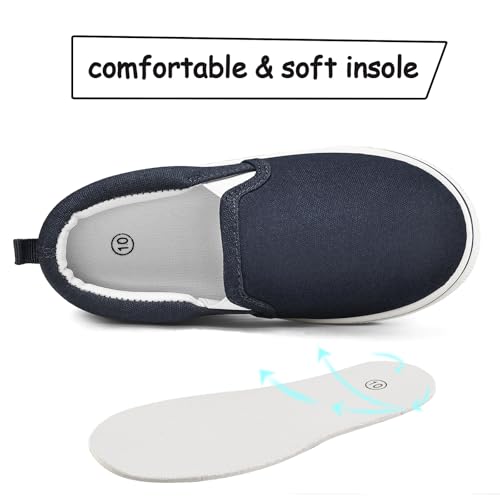 Image of K KomForme Toddler Sneakers for Girls Boys Slip On Canvas Walking Shoes | Lightweight, Comfortable