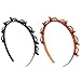 Produktbild Doppelknall Frisur Haarnadel Bangs Hairstyle Hairpin DIY Haarbänder Stirnbänder Double Bangs Frisur Haarnadel Rutschfeste Haarband für Kopfbedeckung Styling Werkzeuge Haarschmuck Schwarz Braun 2 Stück