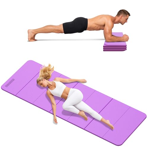 WUWAN �܂肽���݃��K�}�b�g 190×66cm �Ɍ� 1cm TPE�f�� ����~�߉��H 7���p�l���\�� ���� 10mm ���K �s���e�B�X �X�g���b�` �z�[�����[�N�A�E�g�p (��)