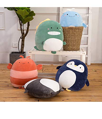 RAILONCH Tier Kissen Plüschtier Stofftier Kuscheltier Cartoon Kissen Süß Dinosaurier Geschenk Unisex Kuscheltier (Pinguin) – Bild 4