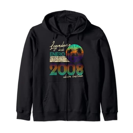 Cumpleaños Hombre Regalos Legendario Desde Enero 2008 Sudadera con Capucha