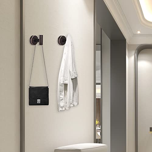 Image of Homagic Bathroom Robe Towel Hooks Coat Wall Hook Stainless Steel Heavy Duty Door Hanger Clothes Cabinet Closet Sponges Hook for Bathroom Bedroom Kitchen Hotel Pool 4 Packs (Oil Rubbed Bronze)