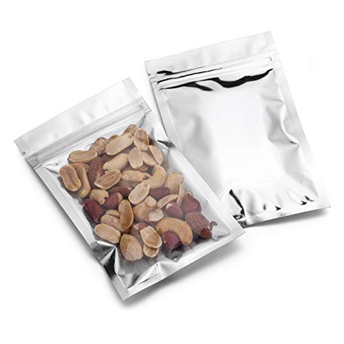 Mylar-Bags-with-Ziplock-33-x-55-100-Bags-Sealable-Heat-Seal-Bags-for-Candy-and-Food-Packaging-Medications-and-Vitamins-Plastic-and-Aluminum-Foil-Packets-for-Liquid-and-Solids