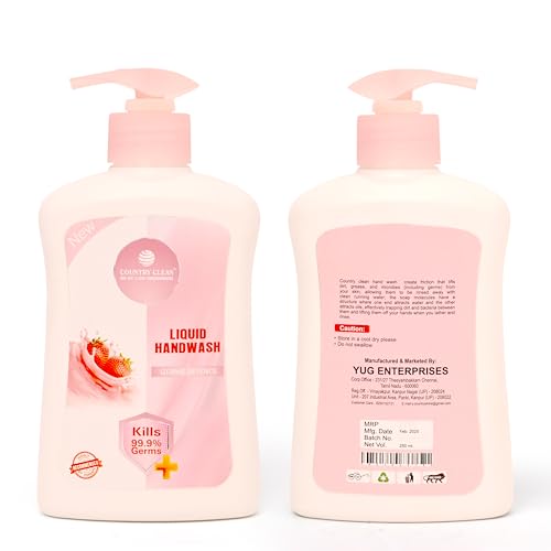 Image of Liquid Handwash - 250ml, Germ Protection and Antibacterial Strawberry Hand Wash, Soft on Hands with Refreshing Fragrance, Suitable for All Skin Types, Ideal for Daily Use