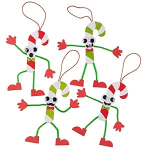 Craft County Silly Zuckerstange Ornament Bastelset – 4 Stück