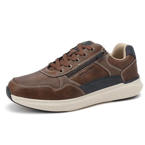ARRIGO BELLO Zapatos para Hombre Vestir Sneakers Deportivas Deportivos Senderismo Zapatillas Correr Ligeras Exteriores Cómodas Tallas 41 46(Marrónl,Numeric_43)
