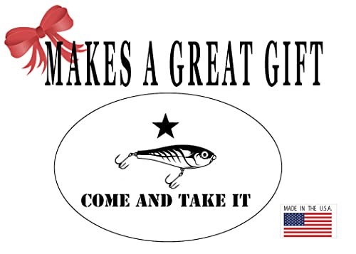Image of Rogue River Tactical Funny Come and Take It Lure Fish Sticker Decal Fishing Bumper Sticker Fish Auto Decal Car Truck Boat RV Real Life Rod Tackle Box