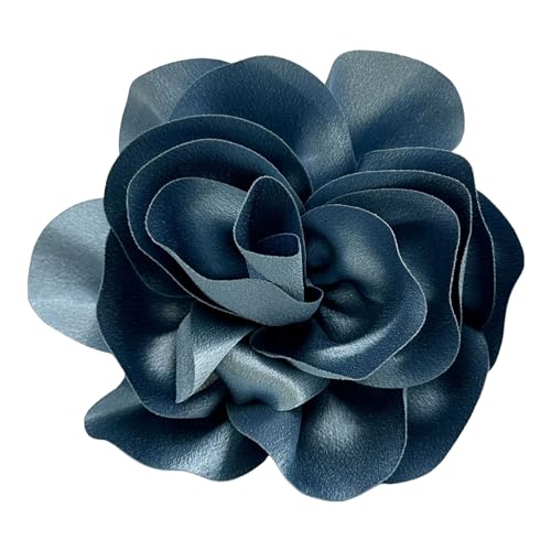 Image of Dainty Satin Fabric Flower Brooches for Women Large Rose Floral Brooch for Party Dance Wedding Banquet Elegant Camellia Fashion Brooch Pin for Women Girl 5.5inch