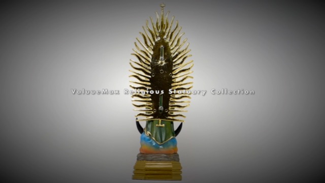 Estatua Virgen de Guadalupe de Resina 12 pulg miniatura 7