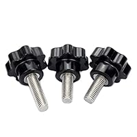 QUARKZMAN 4 stuks draaiknop met spanschroef, M5 x 40 mm, sterknop