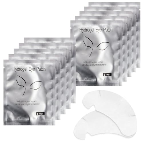 KUMSODE 50 Pares Gel de Ojos Almohadillas Pestañas Parches Ojos Eye Gel Pads para Pro Salon Extensión Individual de Pestañas