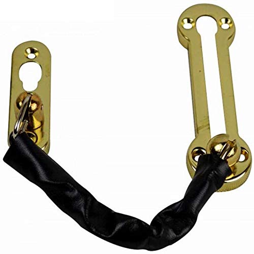 Best-Bag - Cadena de seguridad para puerta de acero inoxidable extra gruesa, antirrobo, resistente, para seguridad de la puerta y el hogar, dorado