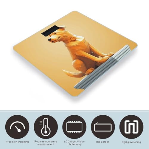 Báscula digital para baño con diseño escultura de perro miniatura 3