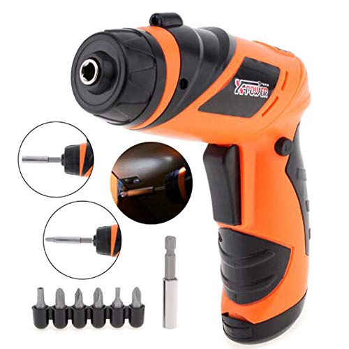 Akkuschrauber,Akku Bohrschrauber Set,4.8V Mini Akku-Schlagbohrschrauber,Akkubohrer mit 1.3Ah Lithium Akku und LED-Licht,2-Drehrichtung,46