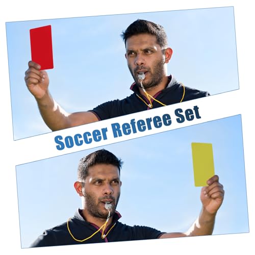 Set Kit árbitro fútbol con tarjetas y silbatos miniatura 3