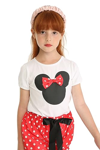 Mud Kingdom Girls Outfits Cute Cartoon Polka Dots Summer Holiday Clothes Sets4