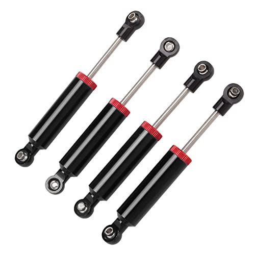 Dilwe RC Sto&szlig;d&auml;mpfer, Aluminiumlegierung 1:10 RC Auto Sto&szlig;d&auml;mpfer Upgrade Ersatzteil Zubeh&ouml;r Weihnachten f&uuml;r SCX10 1:10 Crawler Auto Automodellteile (Schwarz)