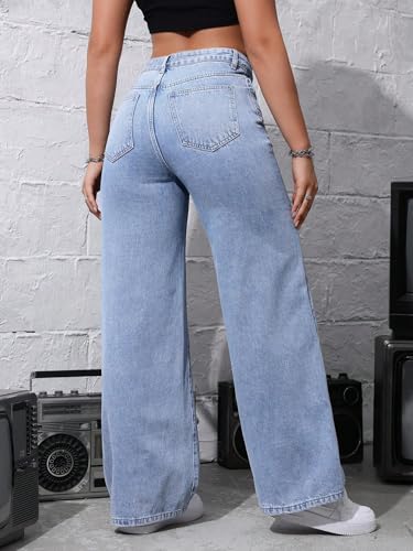 Image of Glossia Women Baggy Jeans || Women Jeans Pant || Baggy Jean's for Women's High Waist || Straight Jean's for Women's || Ladies Jean,s for Woman || Loose Jean,s for Woman Stylish (B0DSC97GJN)