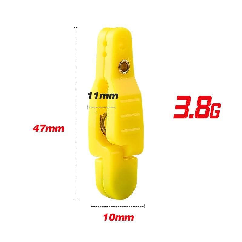 Clips de liberación para pesca 3 pcs coloridos 0.13 oz 1.85 in miniatura 7