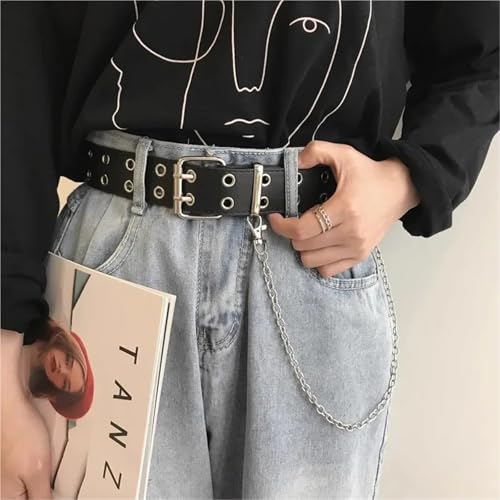 Fashion Alloy Women Belts Chain Luxury For Genuine Leather Pin Buckle Jeans Decorative Ladies Retro Decorative Punk4