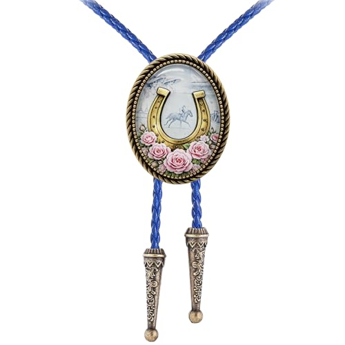 Image of Jeilwiy Bolo Tie for Men Western Cowboy Gothic Bolo Tie Necklace Halloween