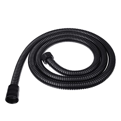 Flexo Ducha,Recambio Manguera Ducha 1,5 m negro acero inoxidable baño ducha manguera de mano ducha de mano accesorios de tubería de agua Reemplazo de la manguera de la cabeza de la ducha para el baño