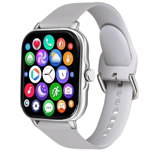 Image of H06 Bluetooth Smartwatch for Men & Women | Fitness & Health Tracker with Heart Rate, Blood Oxygen & Sleep Monitor (Grey) (Grey)