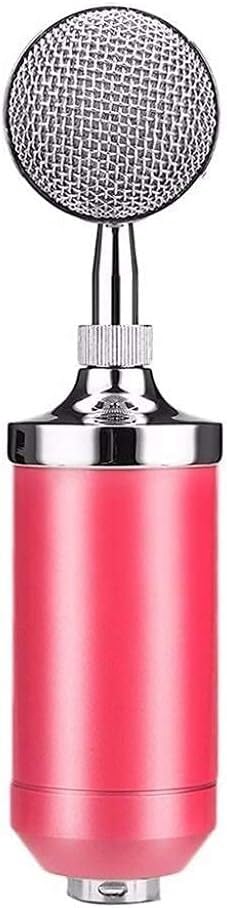 Zestaw mikrofonów, przenośny mikrofon wokalny, odpowiedni do telefonów komórkowych i laptopów (Color : Pink)
