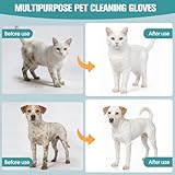 DWDHYEAN 24 Stück Hypoallergene Reinigungshandschuhe für Haustiere Handschuhtücher für Hunde Katzen Sanfte Reinigung Geruchsentfernung Antiallergisch Hautfreundlich