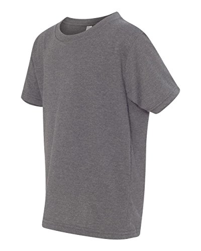 NEXT LEVEL APPAREL Boy's Cotton/Poly CVC Crew - 3312, Dark Heather Grey, Small2
