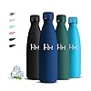 Borraccia Termica, Borraccia 750 ml, Senza BPA, Borraccia Acciaio Inox, Senza Perdite, Borracce Termiche, Mantiene Caldo per 12 Ore/Freddo 24 Ore, Borracce per Scuole, Yoga, Campeggio, Ufficio