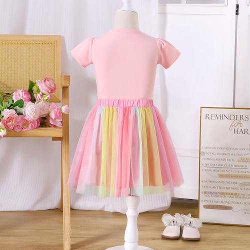 Image of LYSMuch Girls Birthday Outfit Birthday Girls Shirt Princess Tutu Tulle Skirt