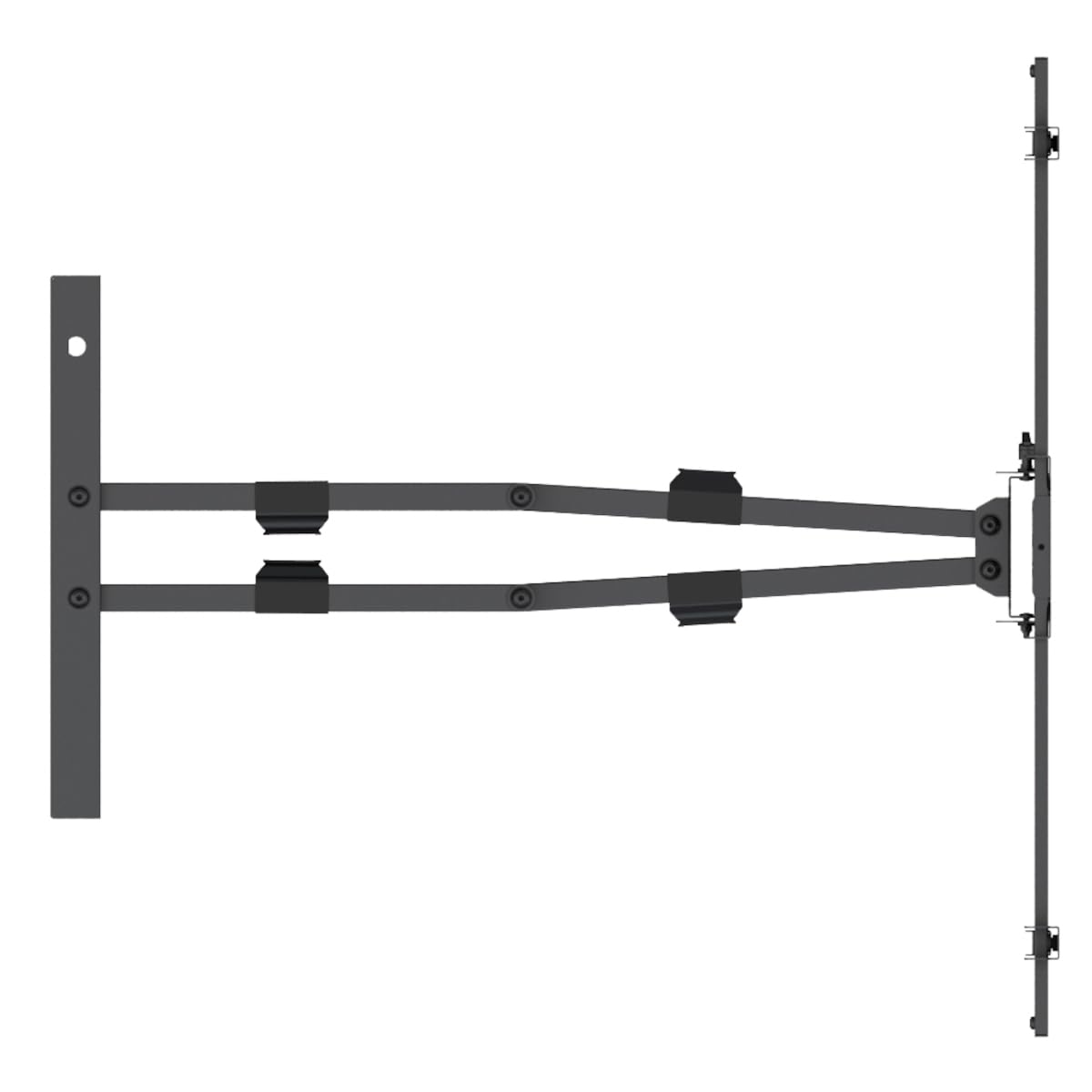 My Wall H 27-2 XL - Supporto da parete per TV allungabile, girevole, inclinabile, girevole, nero