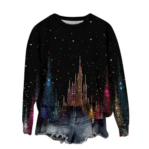 Shirt Glitzer Damen, Partnerlook Oberteil Warm Led Set Witzige Wolle...