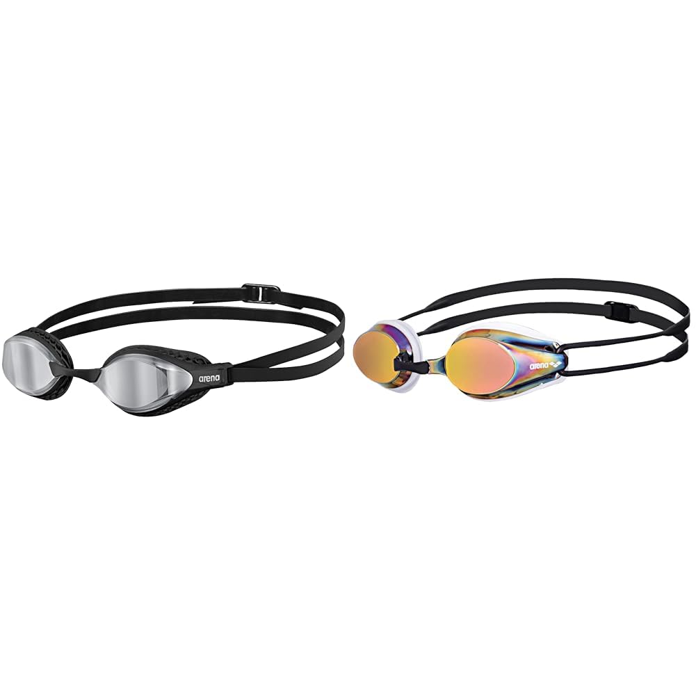ARENA Airspeed Mirror Anti Beschlag Unisex Wettkampf Schwimmbrille & Tracks Mirror Unisex Wettkampf-Schwimmbrille für Erwachsene