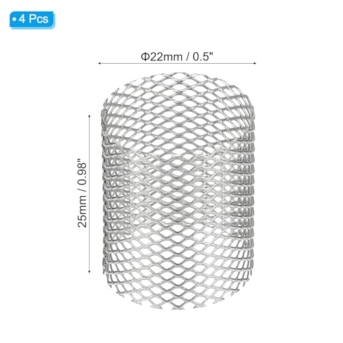 Image of PATIKIL 4 Pcs 22mm OD Strainer Mesh, 25mm H Screen Y Shaped Strainer Filter Valve Mesh Screen 304 Stainless Steel Strainer Mesh for Debris Pump Water Oil Separation