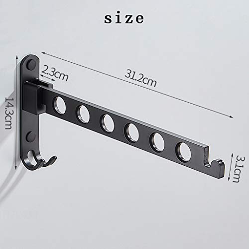 Rack de vêtements à linge rétractable pour sécher sur mur humide - 2