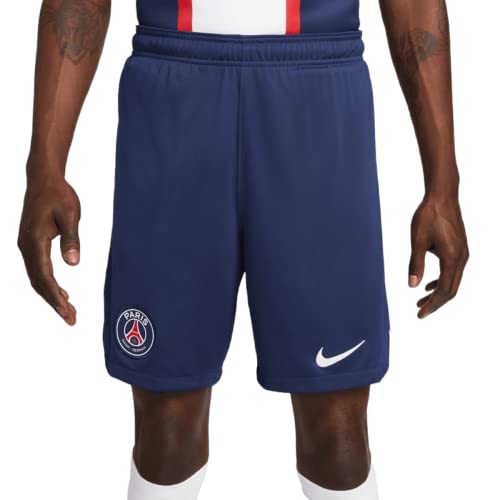 Nike PSG M NK DF Stad Short HM Pantalon Paris Saint-Germain, Bleu/Blanc (Midnight Navy/White/White), XL Homme