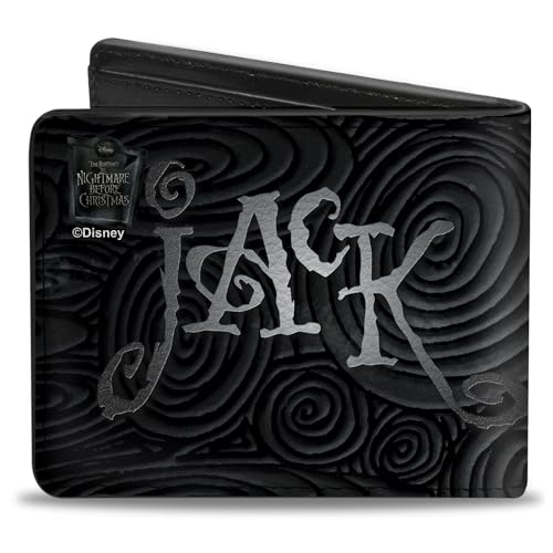 Image of Buckle-Down Men's PU Bifold Wallet, Nightmare Before Christmas Jack Skellington