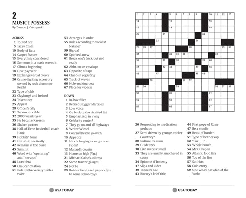 Image of USA TODAY Crossword 2: 200 Puzzles from The Nations No. 1 Newspaper (USA Today Puzzles) (Volume 17)